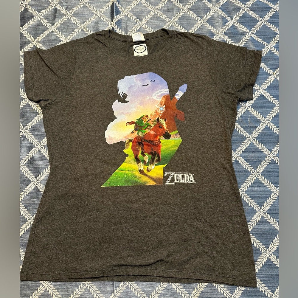 Ladies’ Nintendo Legend Of Zelda Link Silhouette Short Sleeve Tee